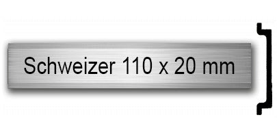 Schweizer 110 Briefkastenschild